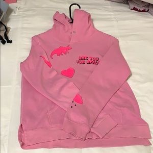 Pink H&M hoodie worn exactly 3 times. Sequins! 😍